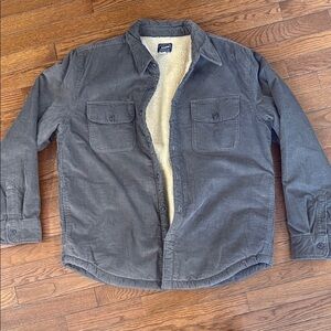 J. Crew Gray Lightweight Shirt Jacket with Sturdy Fabric
